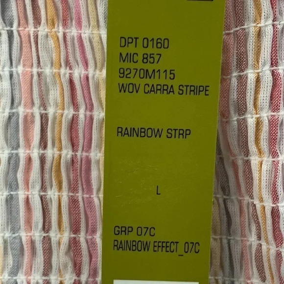 Gianni Bini Striped Ruched Top Size Large NWT - Picture 6 of 8